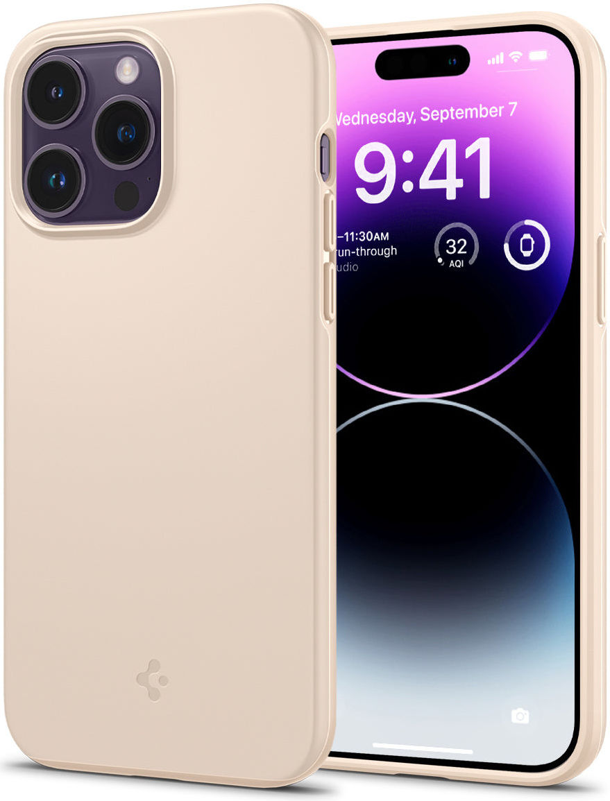Spigen Thin Fit Apple iPhone 14 Pro Max Hoesje Back Cover Beige afbeelding 3