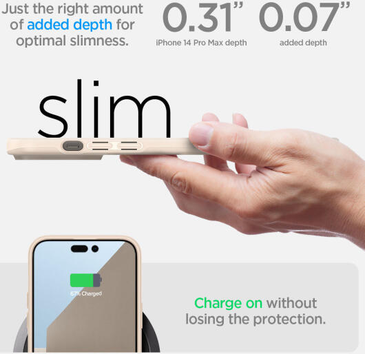 Spigen Thin Fit Apple iPhone 14 Pro Max Hoesje Back Cover Beige afbeelding 14