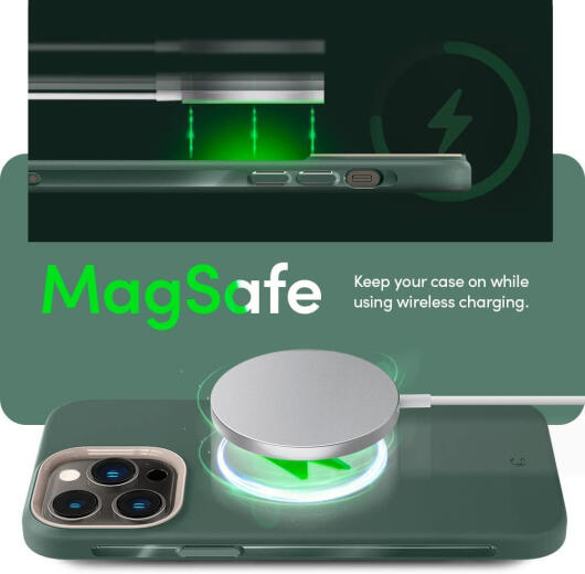 Spigen Cyrill Ultra Color MagSafe Apple iPhone 14 Pro Hoesje Groen afbeelding 4