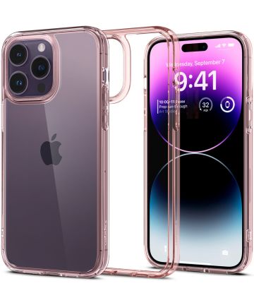 Spigen Ultra Hybrid Apple iPhone 14 Pro Max Hoesje Roze Hoesjes