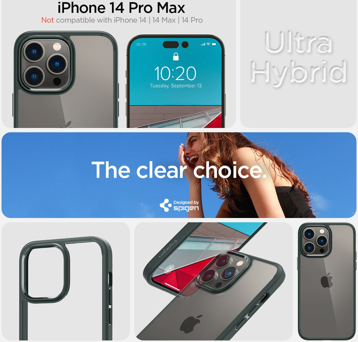 Spigen Ultra Hybrid Apple iPhone 14 Pro Max Hoesje Groen afbeelding 8