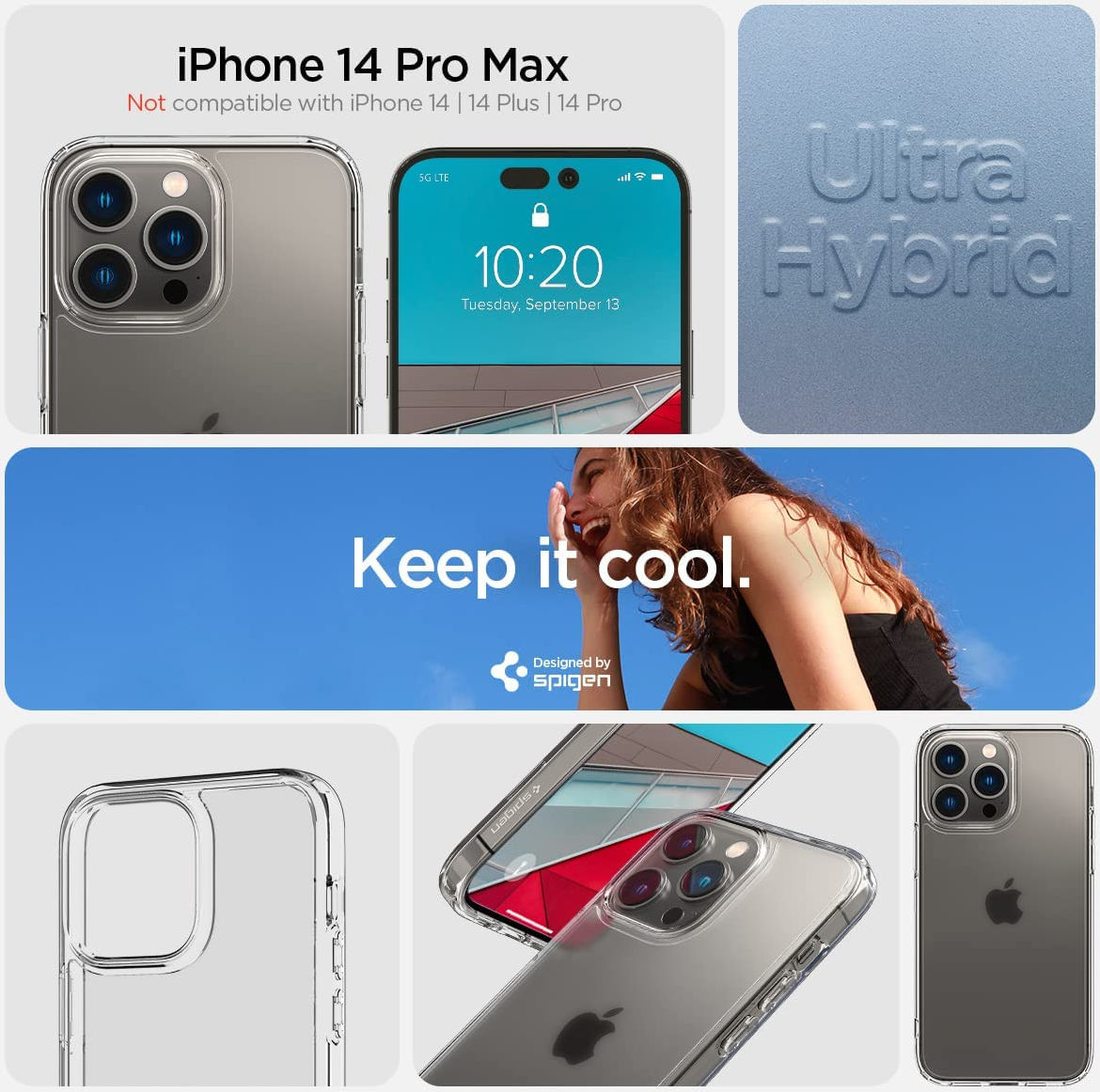 Spigen Ultra Hybrid Apple iPhone 14 Pro Max Hoesje Clear afbeelding 12