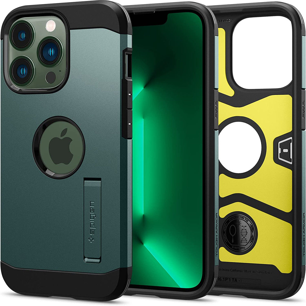 Spigen Tough Armor Apple iPhone 13 Pro Hoesje Groen afbeelding 1