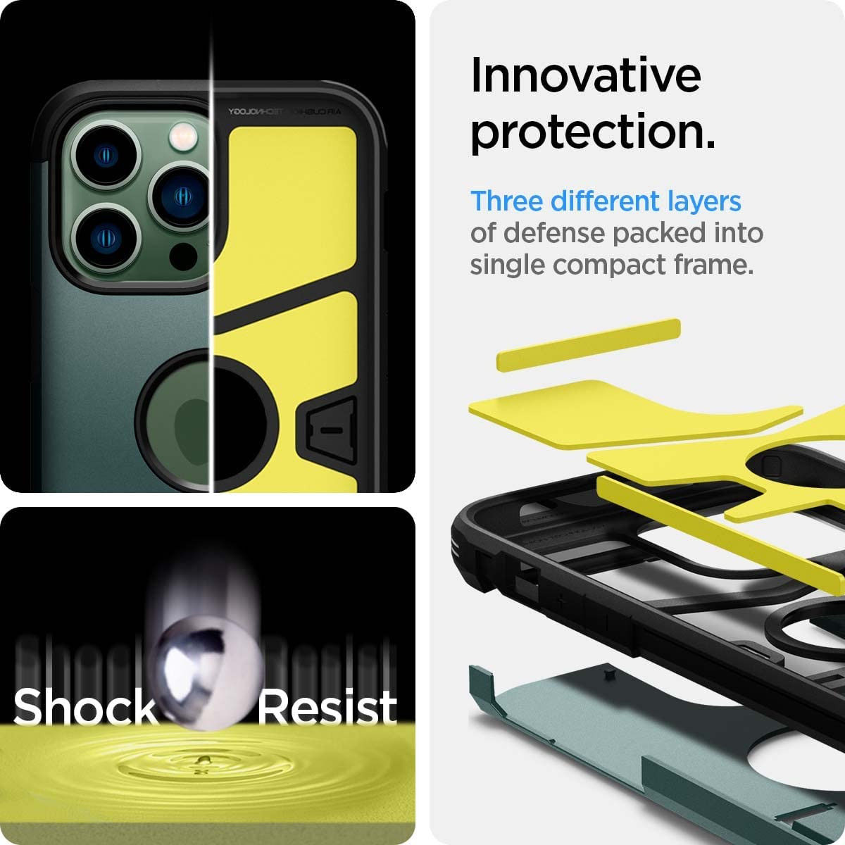 Spigen Tough Armor Apple iPhone 13 Pro Hoesje Groen afbeelding 3