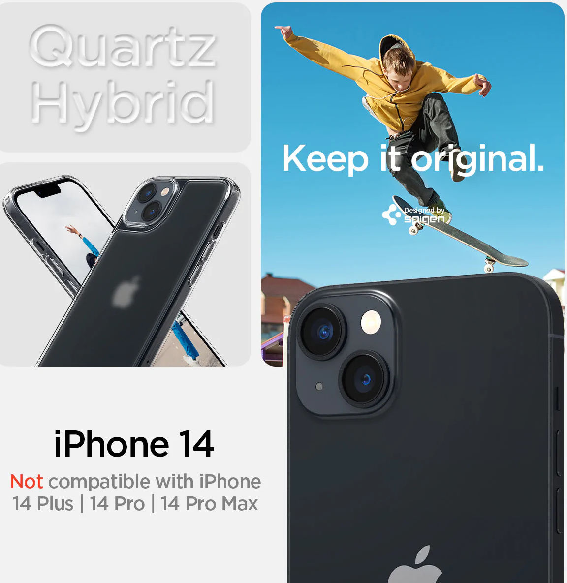 Spigen Quartz Hybrid Apple iPhone 14 Hoesje Matte Transparant afbeelding 10
