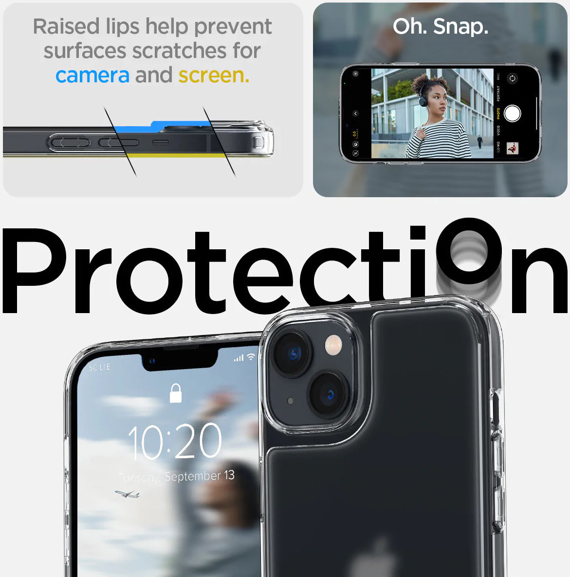Spigen Quartz Hybrid Apple iPhone 14 Hoesje Matte Transparant afbeelding 7
