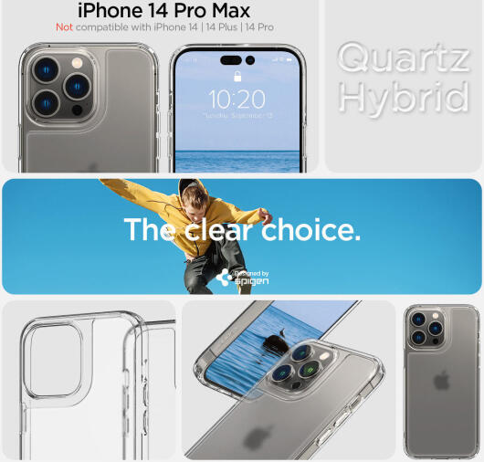 Spigen Quartz Hybrid Apple iPhone 14 Pro Max Hoesje Matte Transparant afbeelding 9