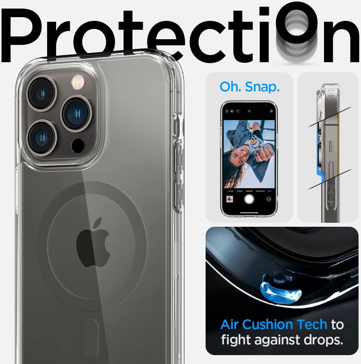 Spigen Ultra Hybrid MagSafe iPhone 14 Pro Max Hoesje Grijs afbeelding 4