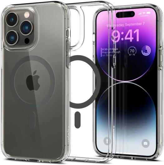 Spigen Ultra Hybrid MagSafe iPhone 14 Pro Max Hoesje Grijs afbeelding 10