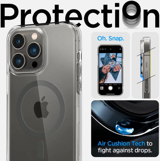Spigen Ultra Hybrid MagSafe iPhone 14 Pro Max Hoesje Grijs afbeelding 4