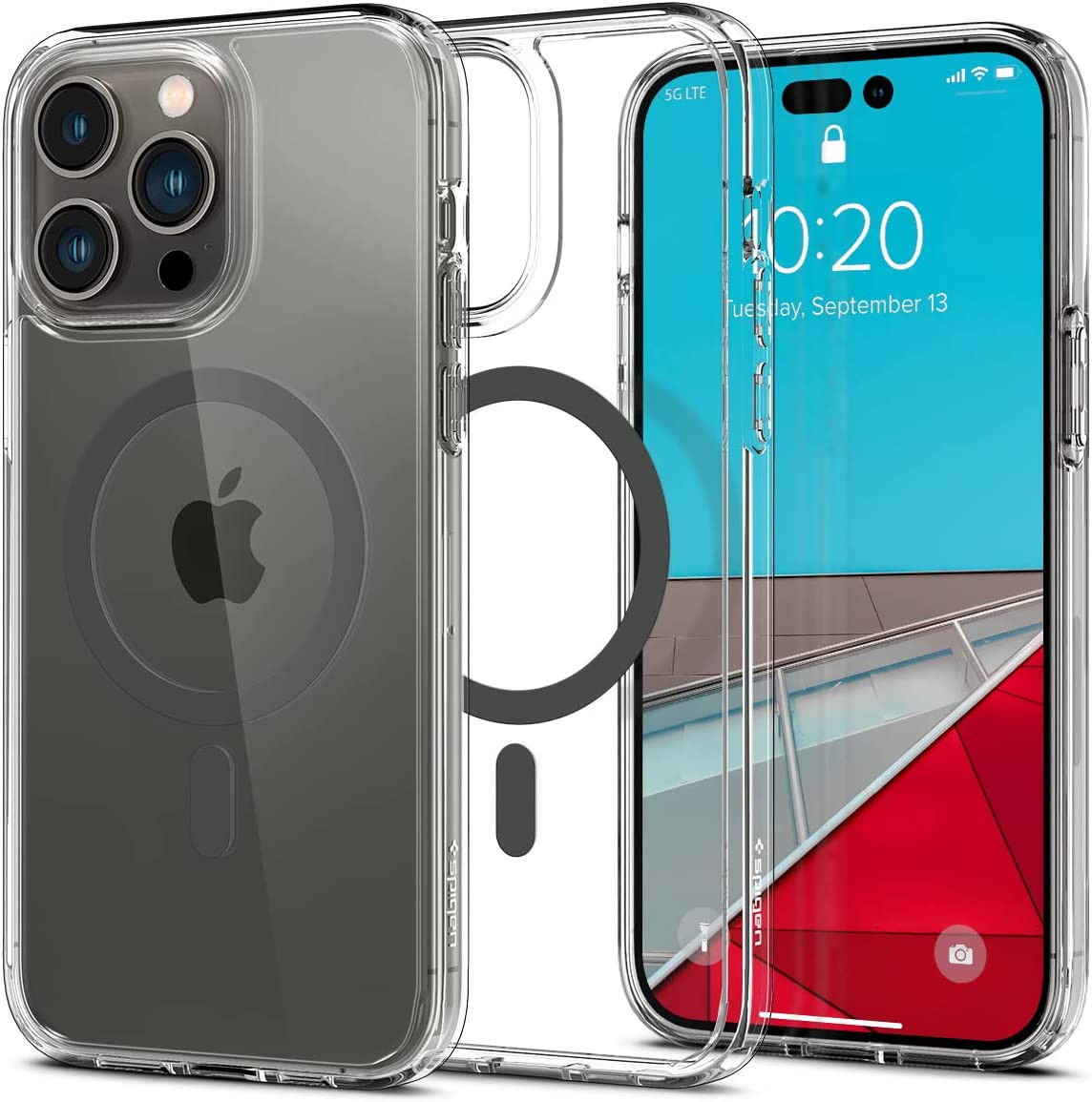 Spigen Ultra Hybrid MagSafe Apple iPhone 14 Pro Hoesje Grijs afbeelding 1