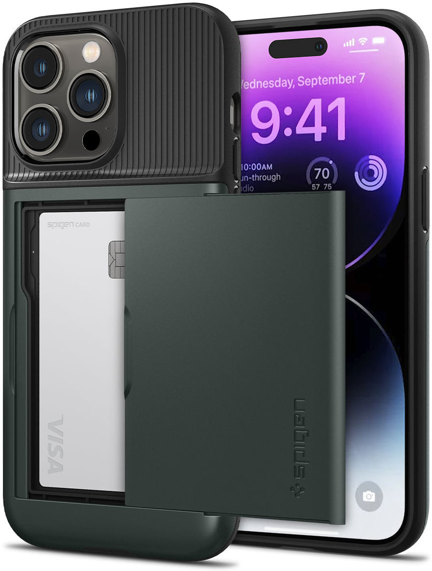 Spigen Slim Armor CS Apple iPhone 14 Pro Max Hoesje Groen afbeelding 1