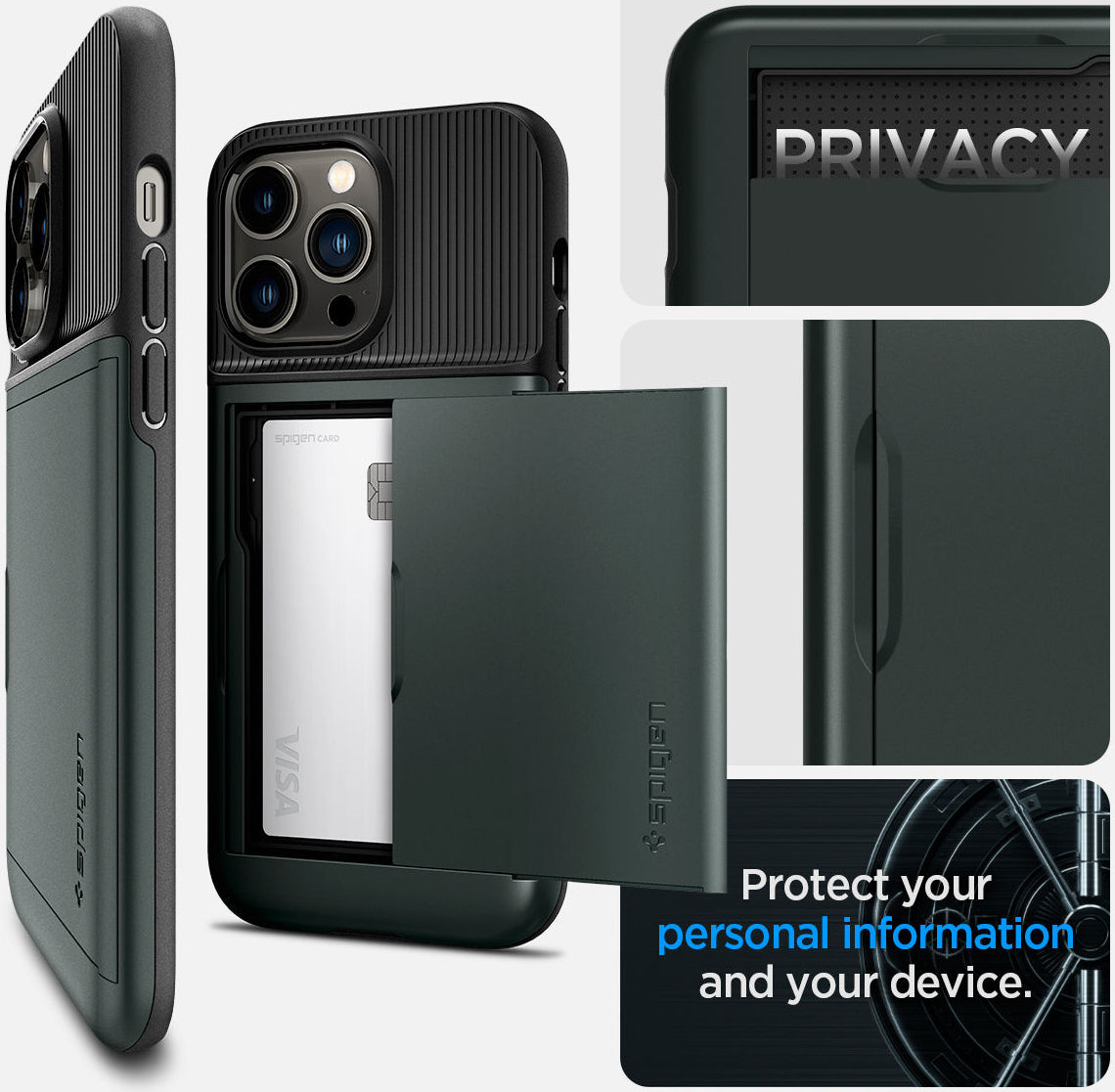 Spigen Slim Armor CS Apple iPhone 14 Pro Max Hoesje Groen afbeelding 15