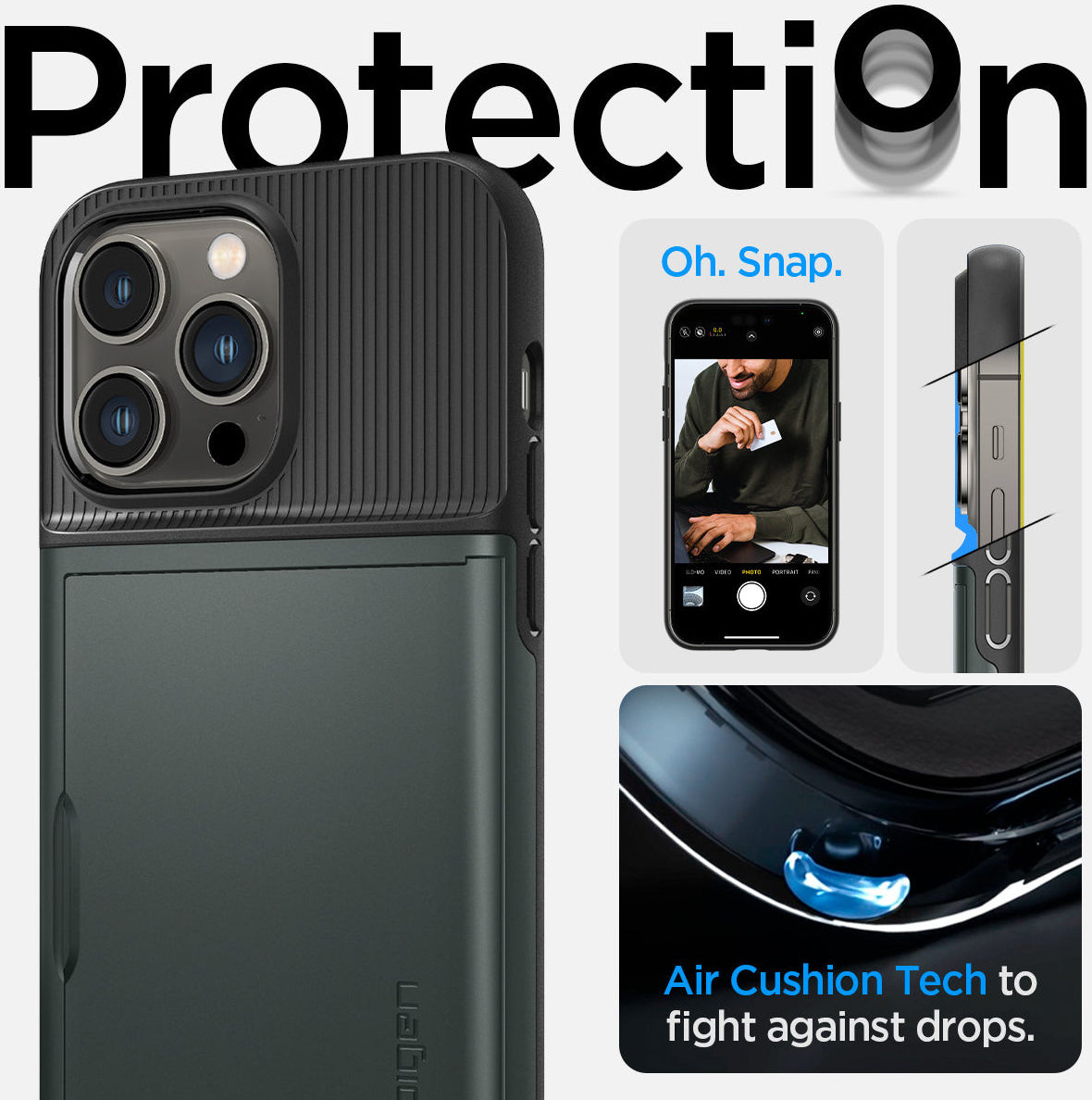 Spigen Slim Armor CS Apple iPhone 14 Pro Max Hoesje Groen afbeelding 16