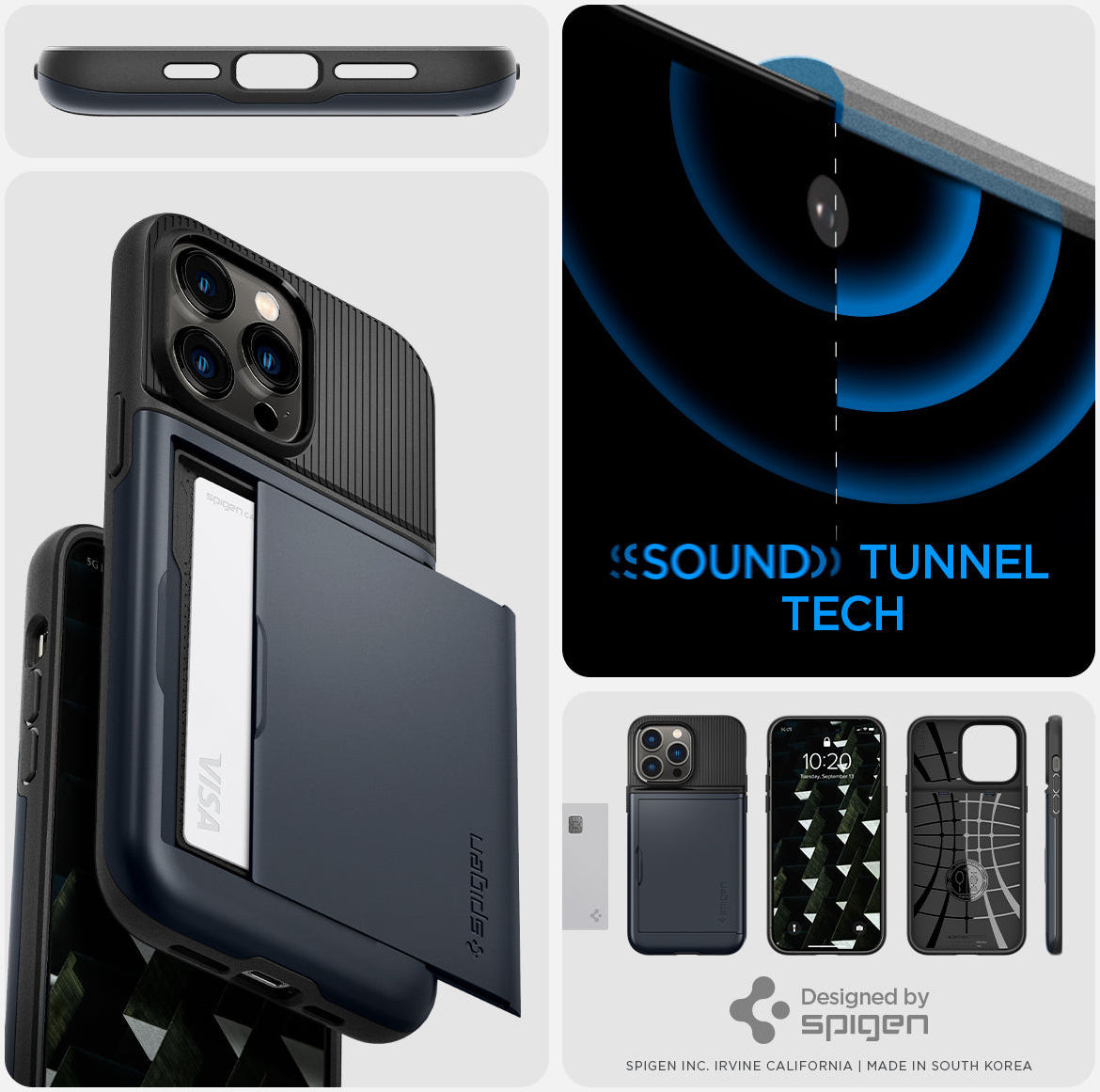 Spigen Slim Armor CS Apple iPhone 14 Pro Max Hoesje Metal Slate afbeelding 18