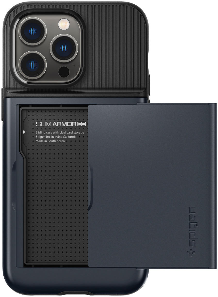 Spigen Slim Armor CS Apple iPhone 14 Pro Max Hoesje Metal Slate afbeelding 3