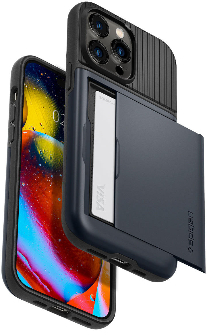 Spigen Slim Armor CS Apple iPhone 14 Pro Max Hoesje Metal Slate afbeelding 5