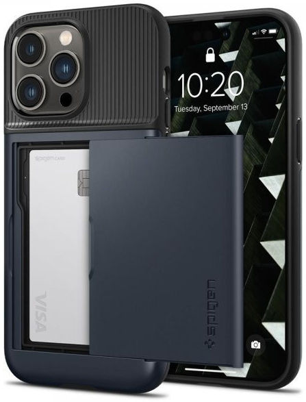 Spigen Slim Armor CS Apple iPhone 14 Pro Hoesje Back Cover Metal Slate afbeelding 1