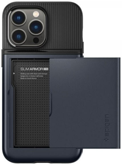 Spigen Slim Armor CS Apple iPhone 14 Pro Hoesje Back Cover Metal Slate afbeelding 9