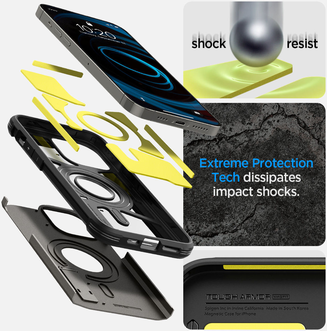 Spigen Tough Armor MagSafe Apple iPhone 14 Pro Hoesje Gunmetal afbeelding 13