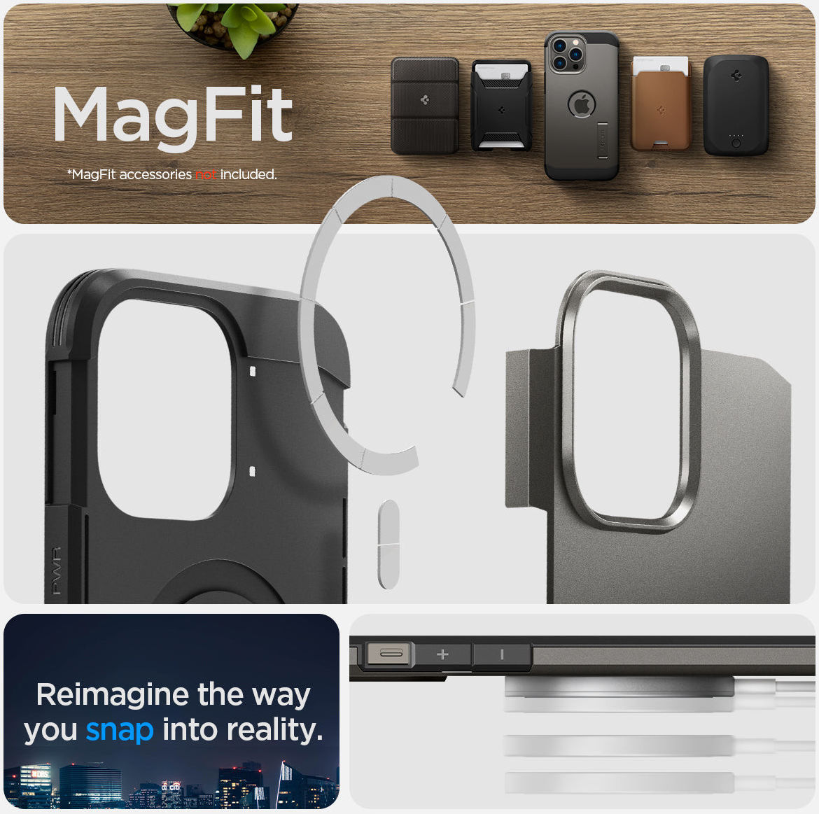 Spigen Tough Armor MagSafe Apple iPhone 14 Pro Hoesje Gunmetal afbeelding 15