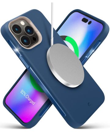 Spigen Cyrill Ultra Color MagSafe Apple iPhone 14 Pro Hoesje Blauw Hoesjes