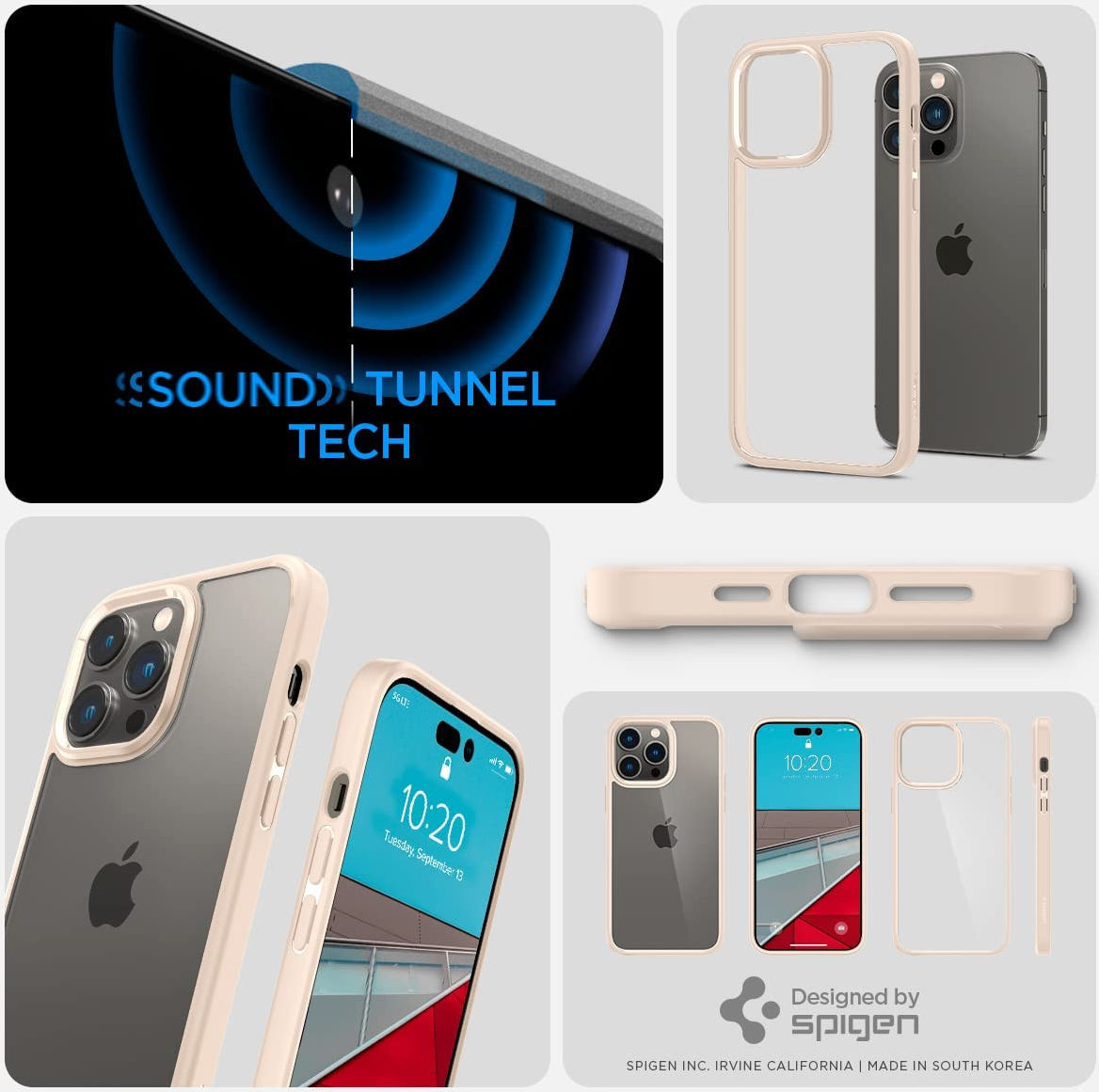Spigen Ultra Hybrid Apple iPhone 14 Pro Max Hoesje Beige afbeelding 8