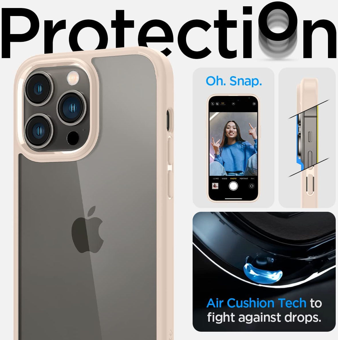 Spigen Ultra Hybrid Apple iPhone 14 Pro Max Hoesje Beige afbeelding 10