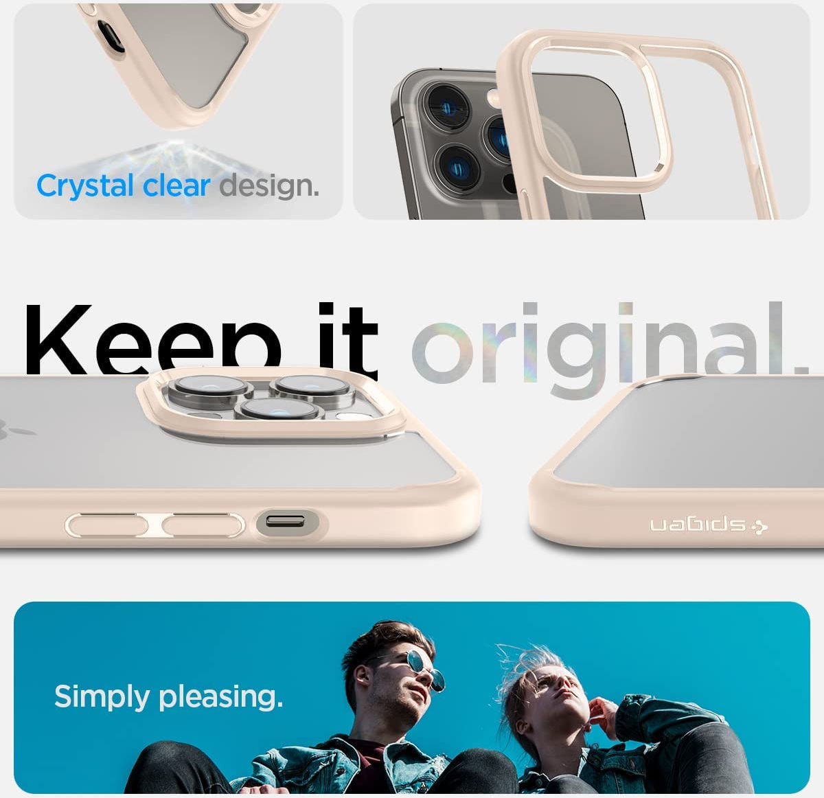 Spigen Ultra Hybrid Apple iPhone 14 Pro Max Hoesje Beige afbeelding 12