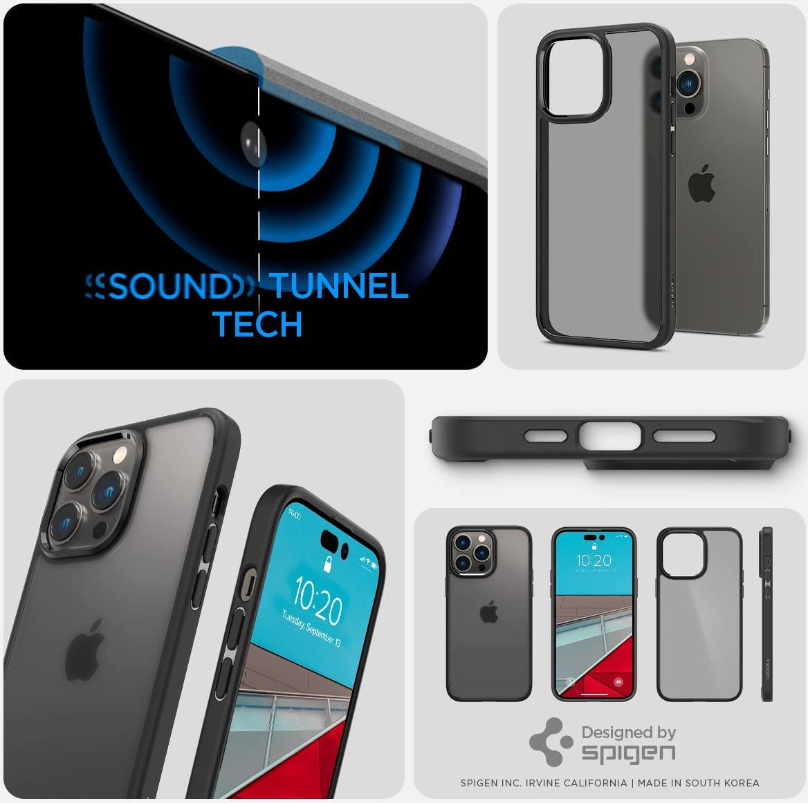 Spigen Ultra Hybrid Apple iPhone 14 Pro Hoesje Back Cover Zwart afbeelding 4