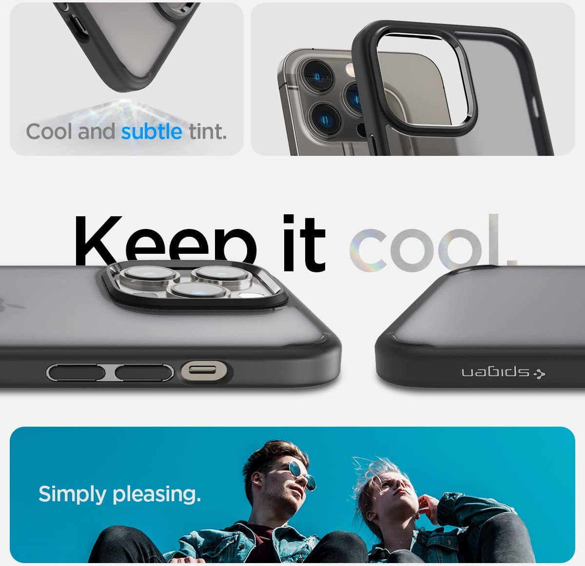 Spigen Ultra Hybrid Apple iPhone 14 Pro Hoesje Back Cover Zwart afbeelding 6