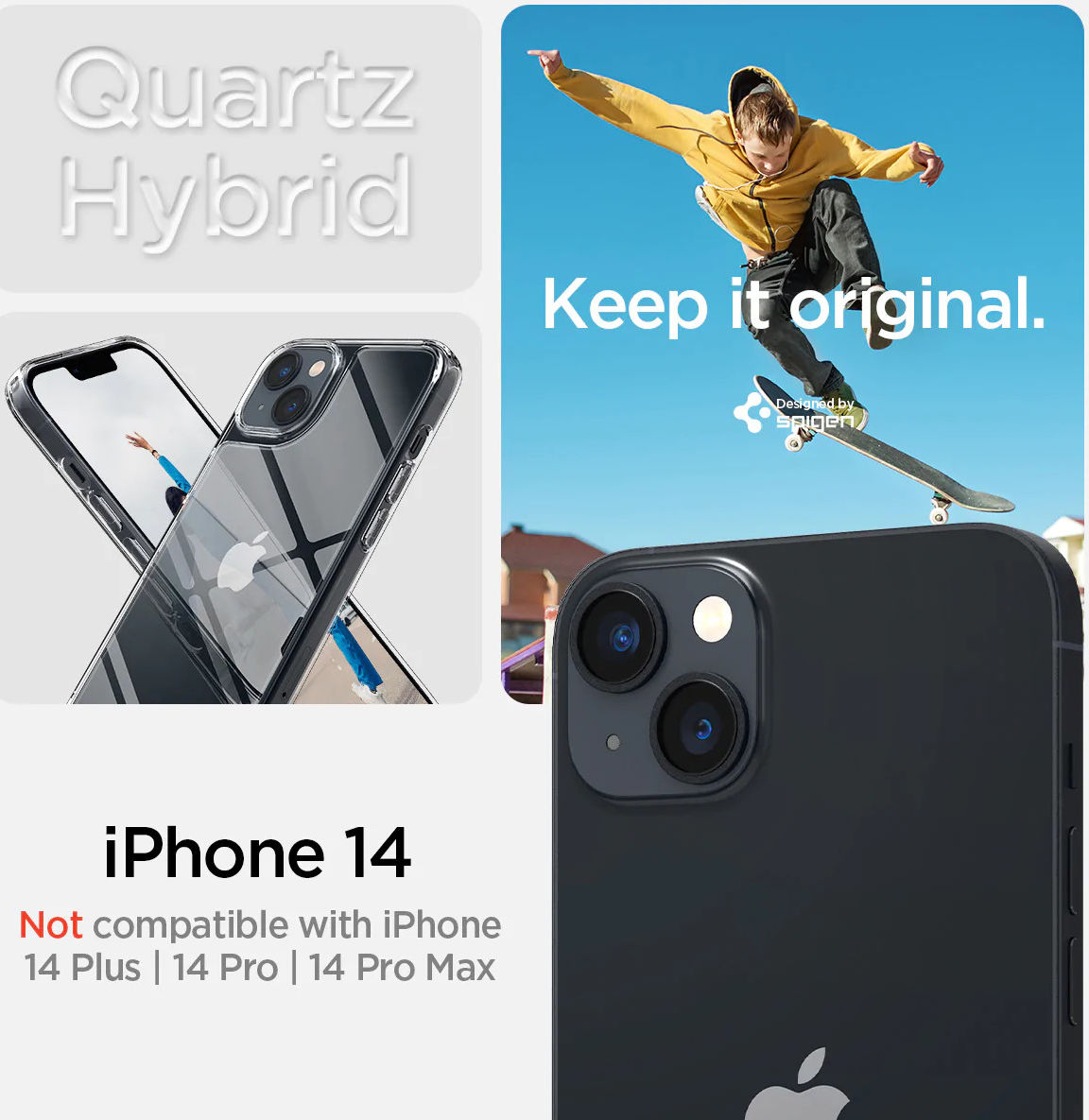 Spigen Quartz Hybrid Apple iPhone 14 Hoesje Transparant afbeelding 10