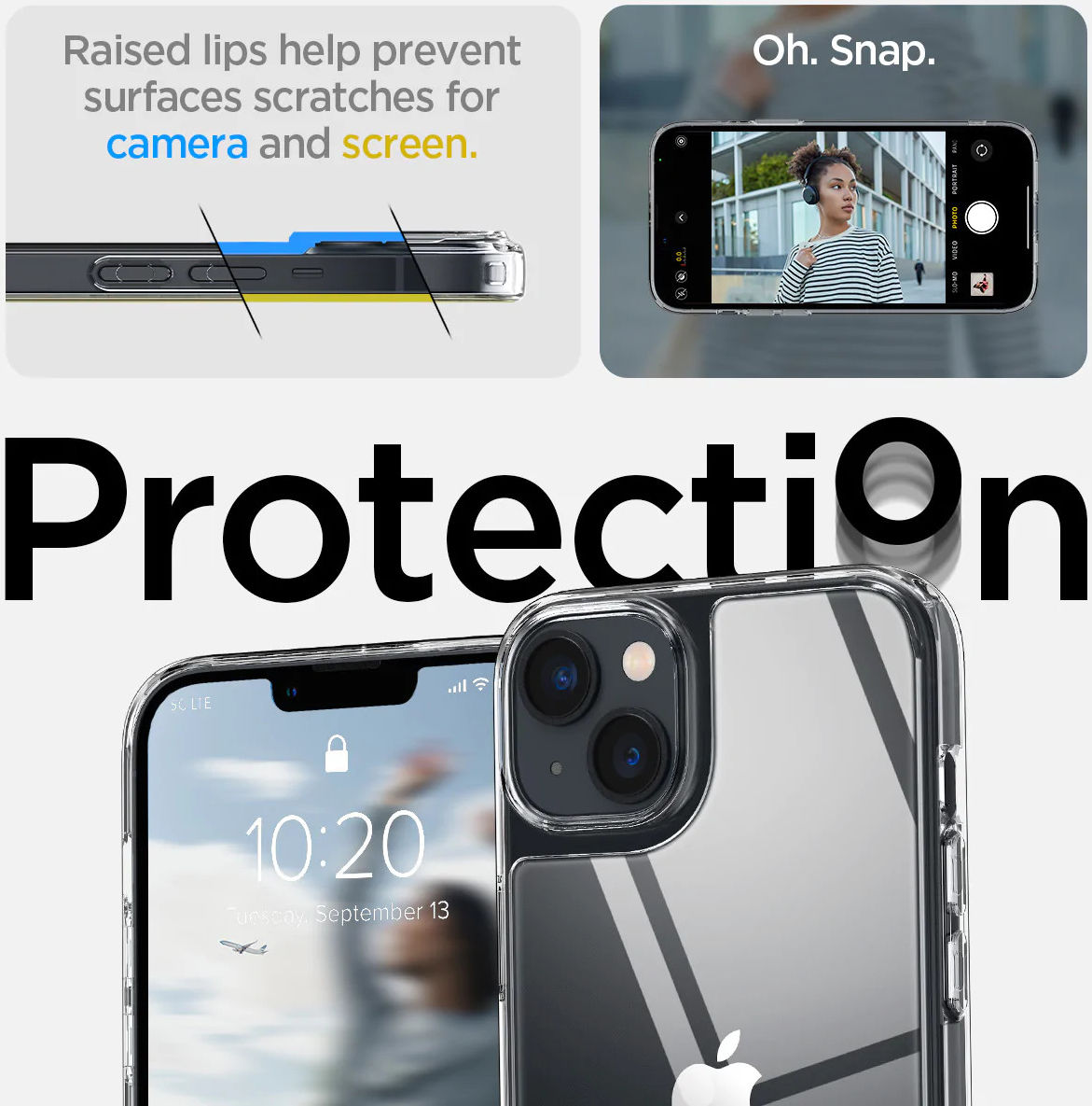 Spigen Quartz Hybrid Apple iPhone 14 Hoesje Transparant afbeelding 7