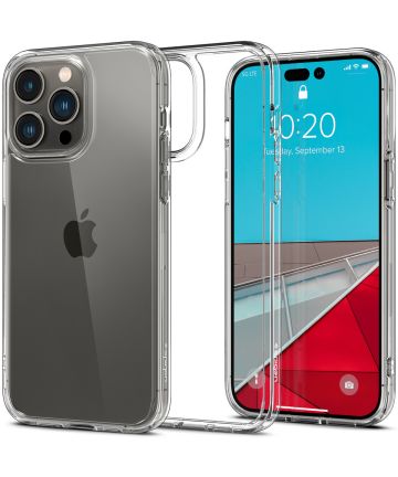 Spigen Crystal Hybrid Apple iPhone 14 Pro Hoesje Transparant Hoesjes