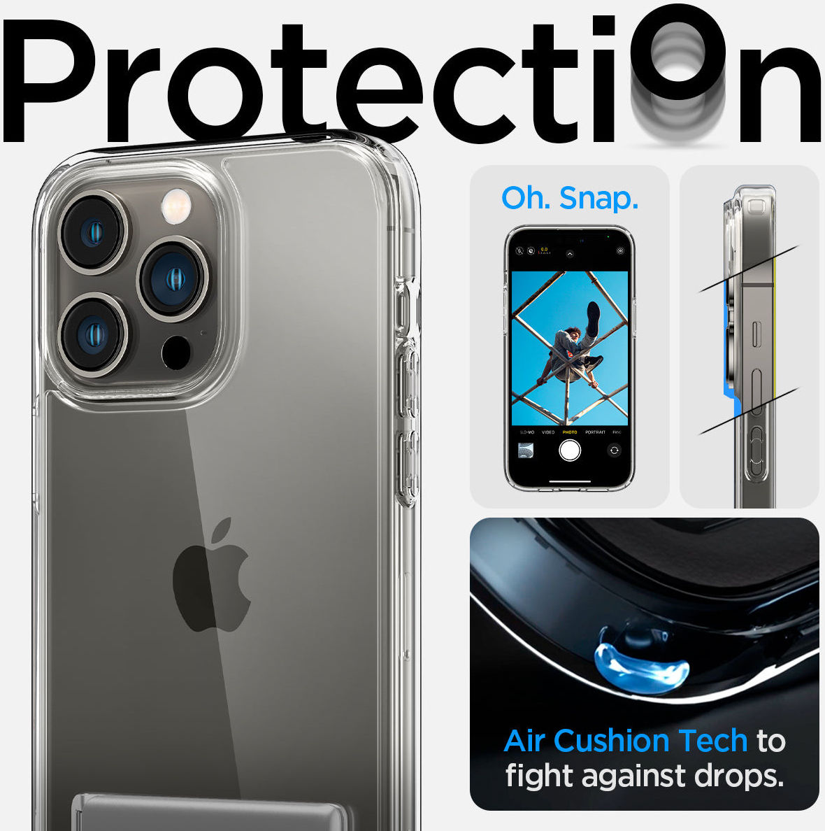 Spigen Ultra Hybrid S iPhone 14 Pro Max Hoesje Back Cover Transparant afbeelding 14