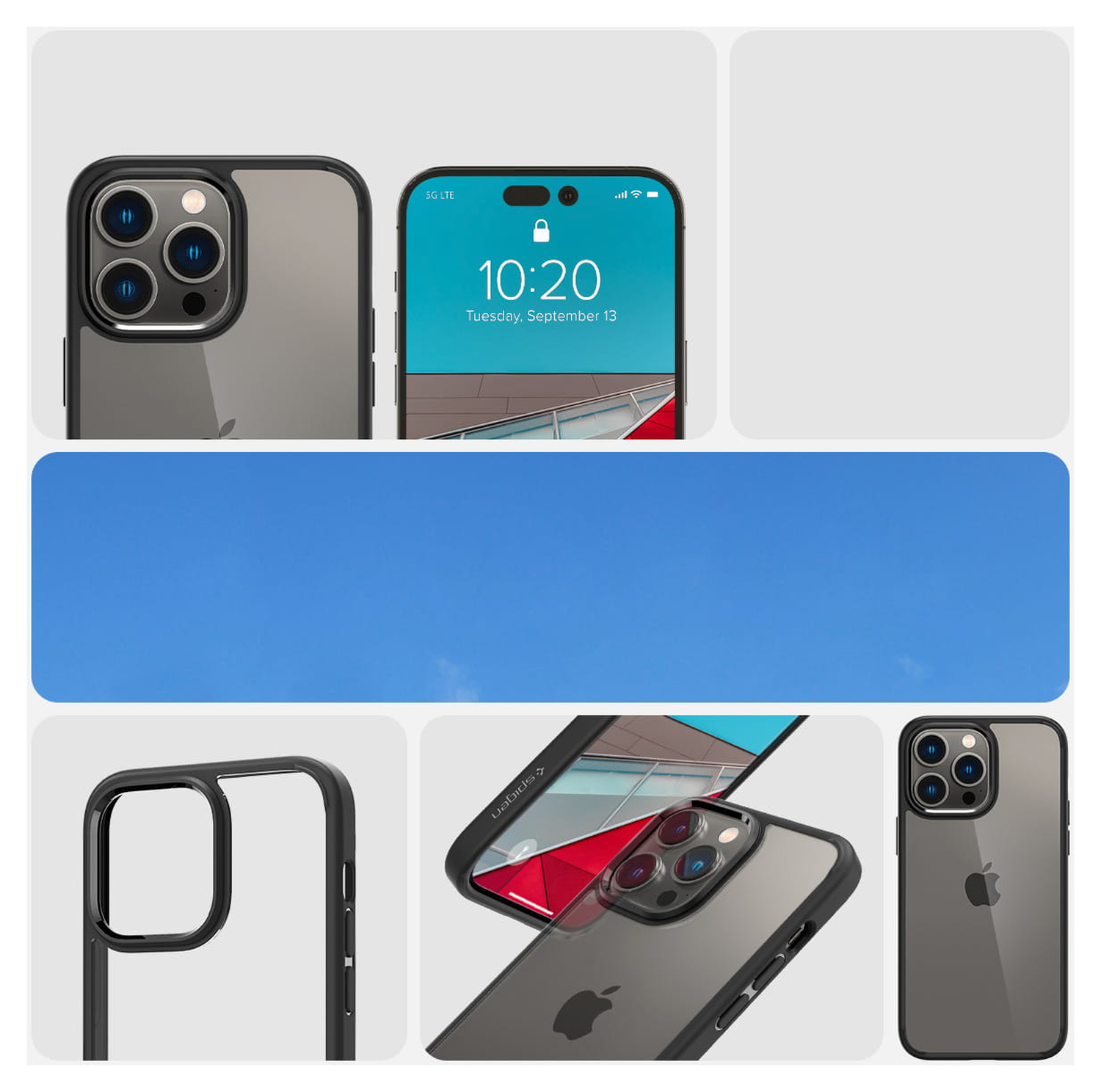 Spigen Crystal Hybrid Apple iPhone 14 Pro Max Hoesje Zwart afbeelding 3