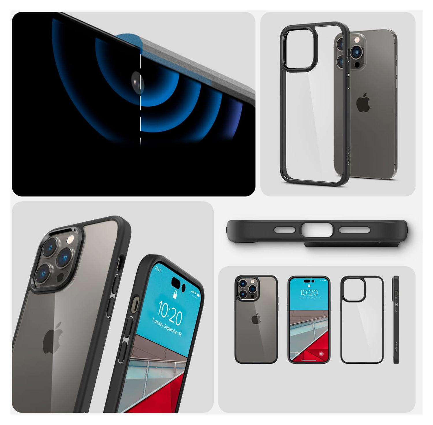 Spigen Crystal Hybrid Apple iPhone 14 Pro Max Hoesje Zwart afbeelding 7