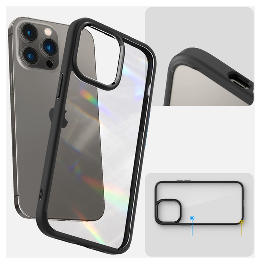 Spigen Crystal Hybrid Apple iPhone 14 Pro Max Hoesje Zwart afbeelding 4