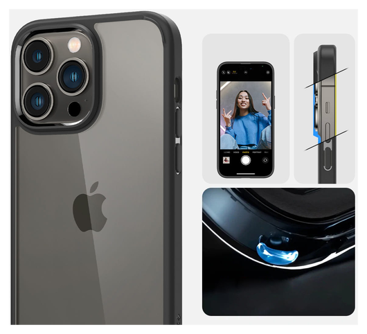 Spigen Crystal Hybrid Apple iPhone 14 Pro Max Hoesje Zwart afbeelding 5