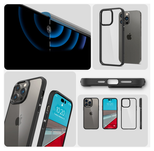 Spigen Crystal Hybrid Apple iPhone 14 Pro Max Hoesje Zwart afbeelding 7