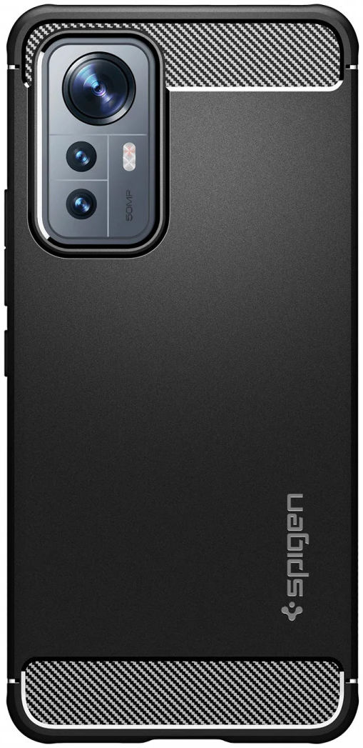 Spigen Rugged Armor Xiaomi 12 Lite Hoesje Back Cover Zwart afbeelding 2