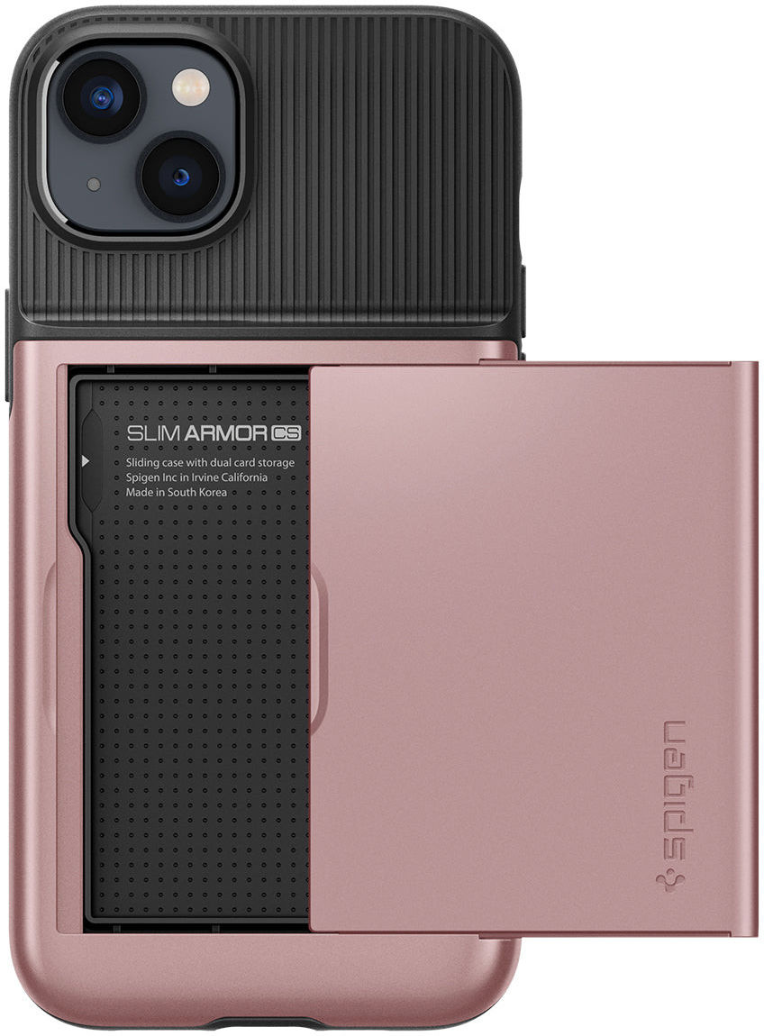 Spigen Slim Armor CS Apple iPhone 14 Hoesje Back Cover Roze Goud afbeelding 4