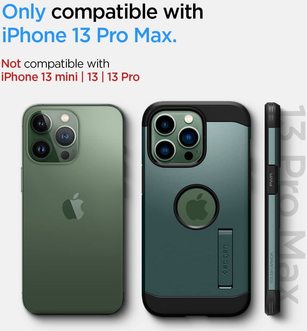 Spigen Tough Armor Apple iPhone 13 Pro Max Hoesje Back Cover Groen afbeelding 6