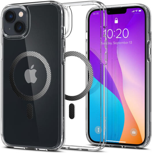 Spigen Ultra Hybrid MagSafe Apple iPhone 14 Plus Hoesje Carbon Fiber afbeelding 1