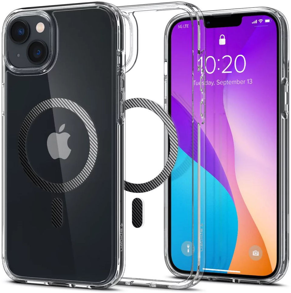 Spigen Ultra Hybrid MagSafe Apple iPhone 14 Hoesje Carbon Fiber afbeelding 1