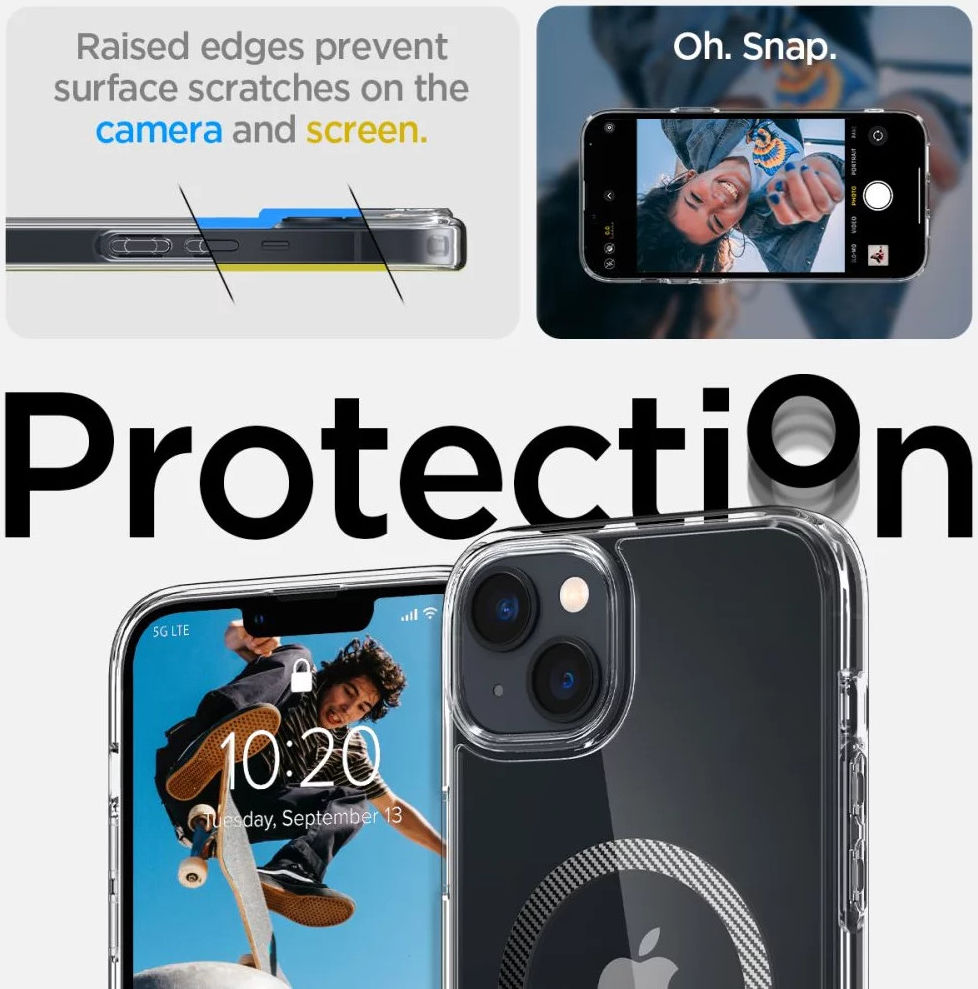 Spigen Ultra Hybrid MagSafe Apple iPhone 14 Hoesje Carbon Fiber afbeelding 5