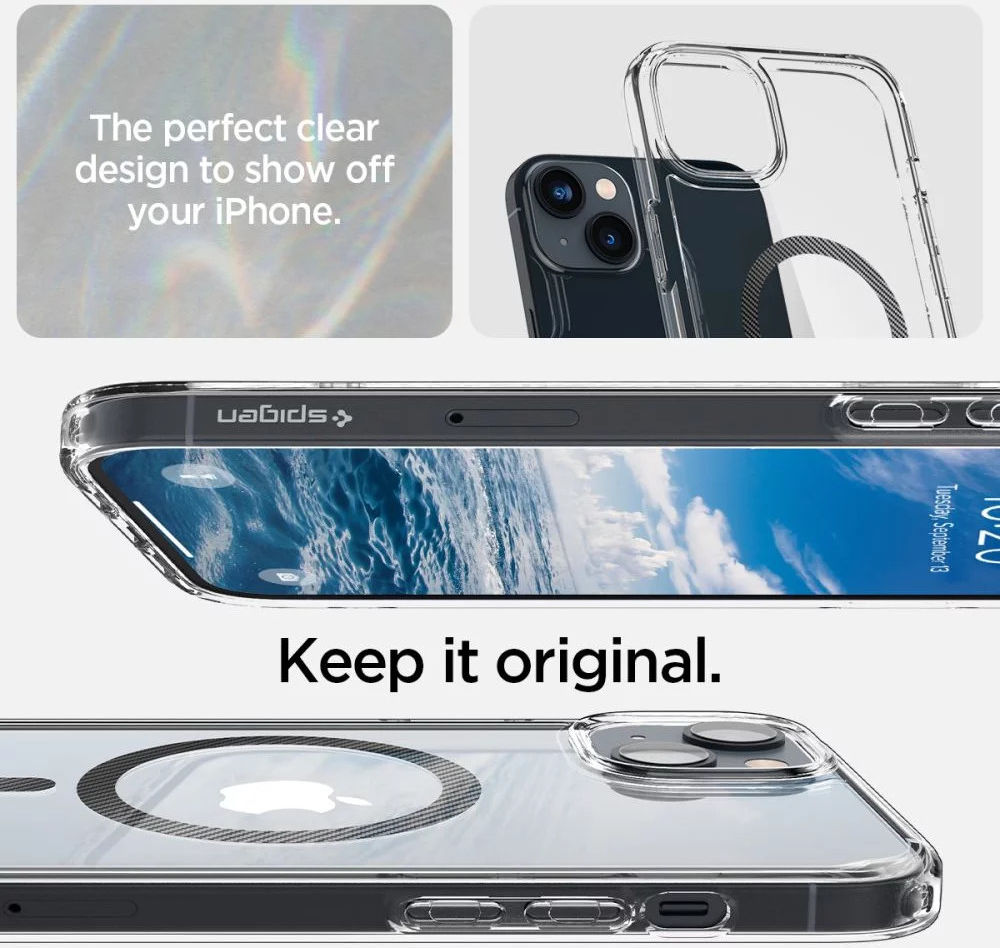 Spigen Ultra Hybrid MagSafe Apple iPhone 14 Hoesje Carbon Fiber afbeelding 6