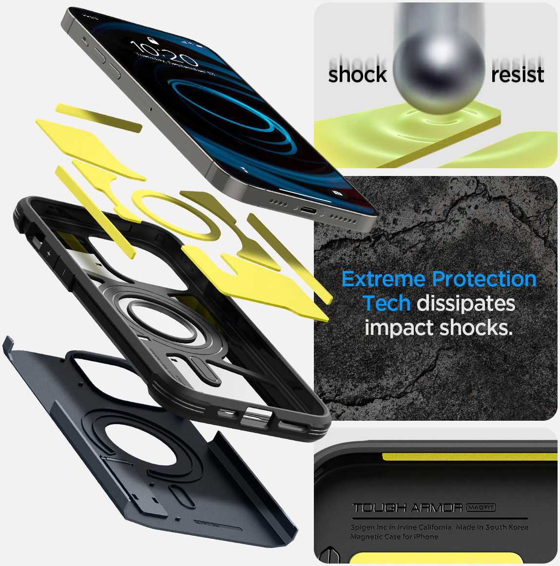 Spigen Tough Armor MagSafe Apple iPhone 14 Pro Max Hoesje Metal Slate afbeelding 13
