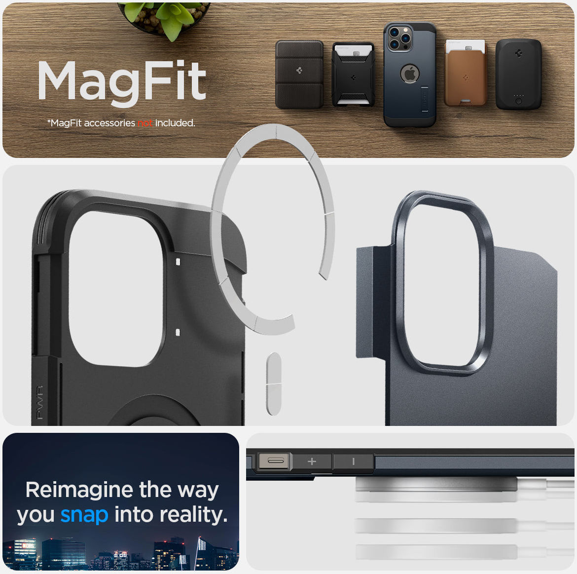Spigen Tough Armor MagSafe Apple iPhone 14 Pro Max Hoesje Metal Slate afbeelding 15
