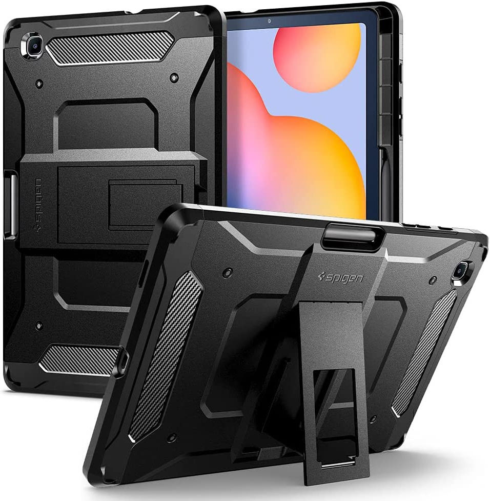 Spigen Tough Armor Pro Samsung Galaxy Tab S6 Lite Hoes Zwart afbeelding 1